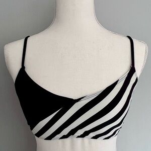 Summersalt Marina Bikini Top- Black/white stripes- 6